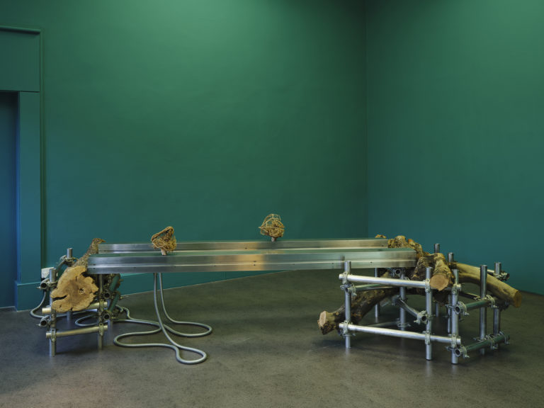 Gallery thumbnail. Installation View, Siobhán Hapaska, 'the recent incarnation of two advanced souls', 2012. Featured in IMMA Collection: Art As Agency, IMMA, Dublin, 2025. Photography by Ros Kavanagh