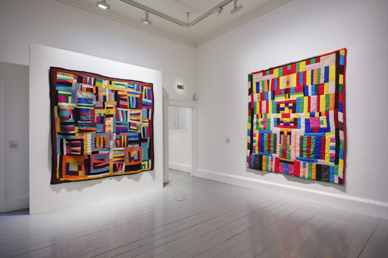 Gallery thumbnail. Installation View, Kith & Kin: The Quilts of Gee's Bend, IMMA, Dublin, 2025. Photography by Ros Kavanagh