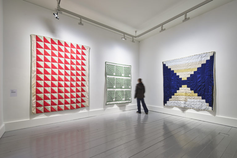 Gallery thumbnail. Installation View, Kith & Kin: The Quilts of Gee's Bend, IMMA, Dublin, 2025. Photography by Ros Kavanagh