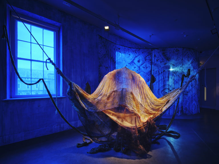 Gallery thumbnail. Installation view of Alex Cecchetti, 'the journey of one breath', 2024. Featured in Take a Breath exhibition, IMMA, Dublin, 2024. Photography Ros Kavanagh. 