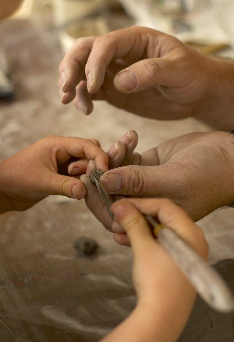 Gallery thumbnail. Making at IMMA during A Fair Land. Photo: Emily O'Callaghan