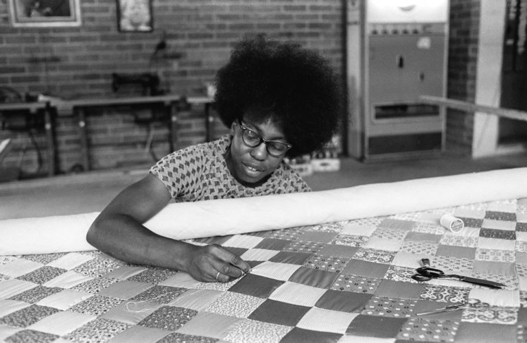 Gallery thumbnail. Mandy Lane Pettway, Freedom Quilting Bee 

Copyright 1974 Patricia Goudvis 
 

Courtesy Souls Grown Deep 