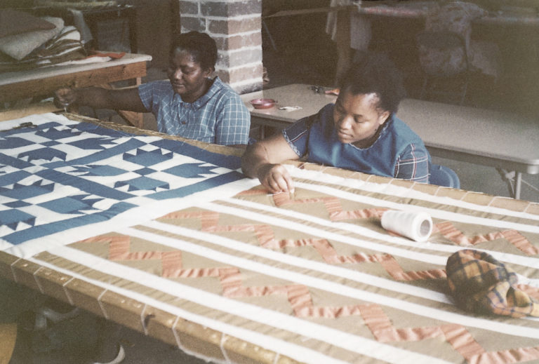 Gallery thumbnail. Leola Pettway and Qunnie Pettway working at the Freedom Quilting Bee, 1972. Copyright Mary McCarthy. Courtesy of Souls Grown Deep.
 

Courtesy of Souls Grown Deep 